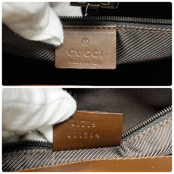 GUCCI Vintage GG Monogram Jackie Shoulder Bag Brown Beige Silver Canvas [105286] - Picture 11 of 11